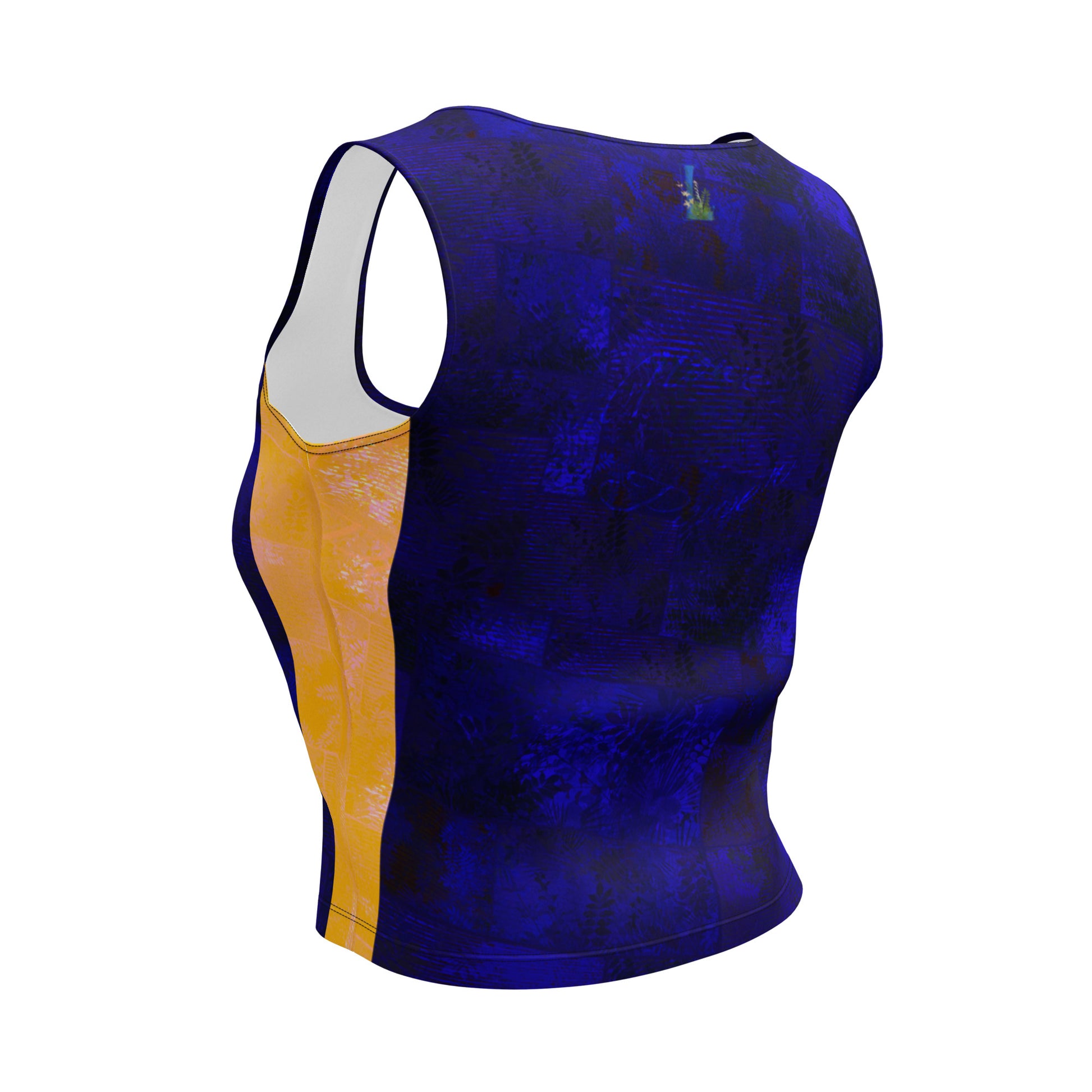 Crop-top Fougère " Bleu Marine " jomélo