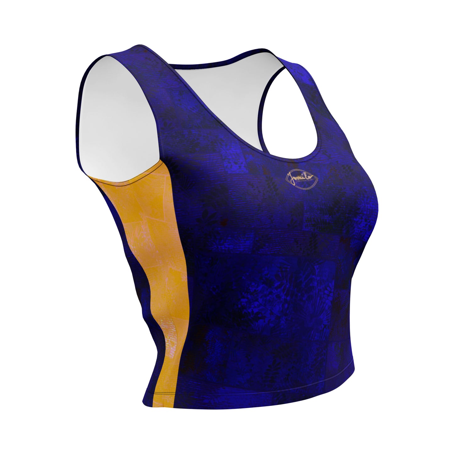 Crop-top Fougère " Bleu Marine " jomélo