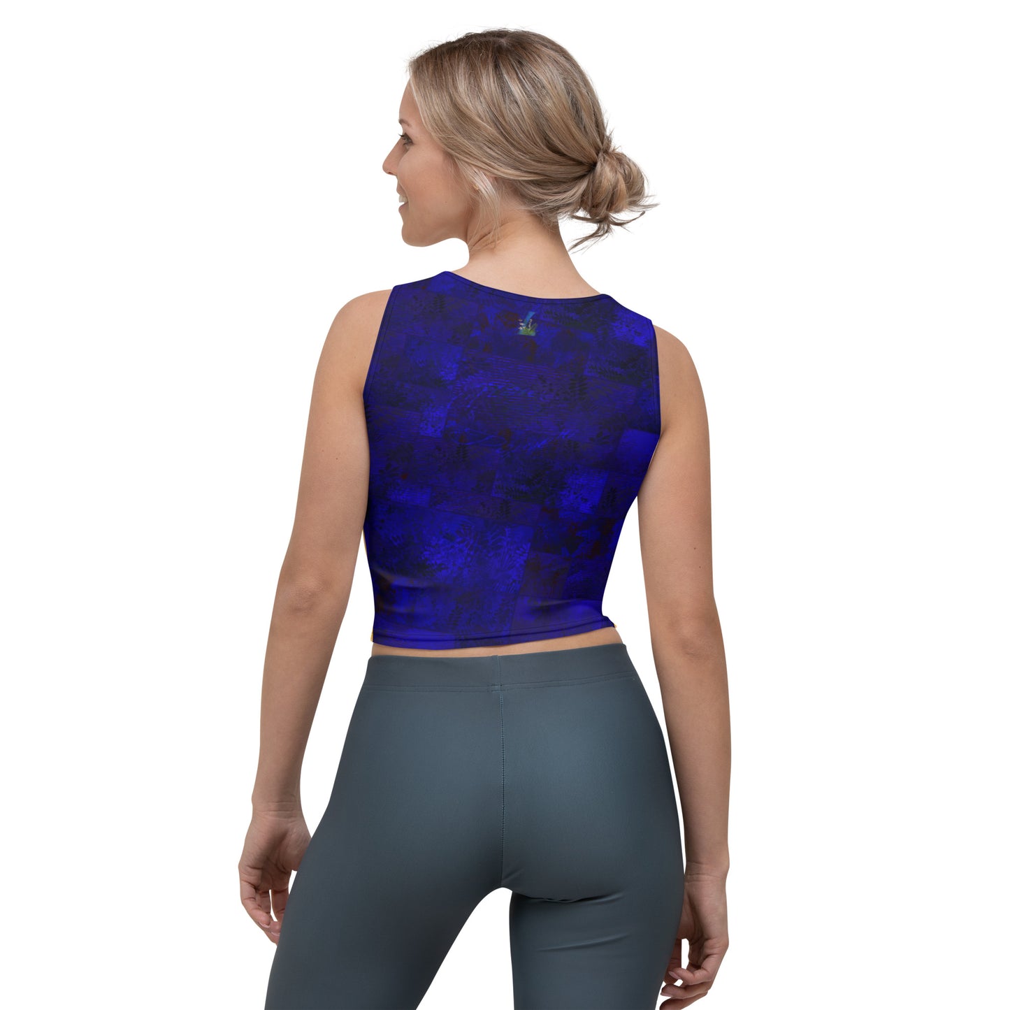 Crop-top Fougère " Bleu Marine " jomélo