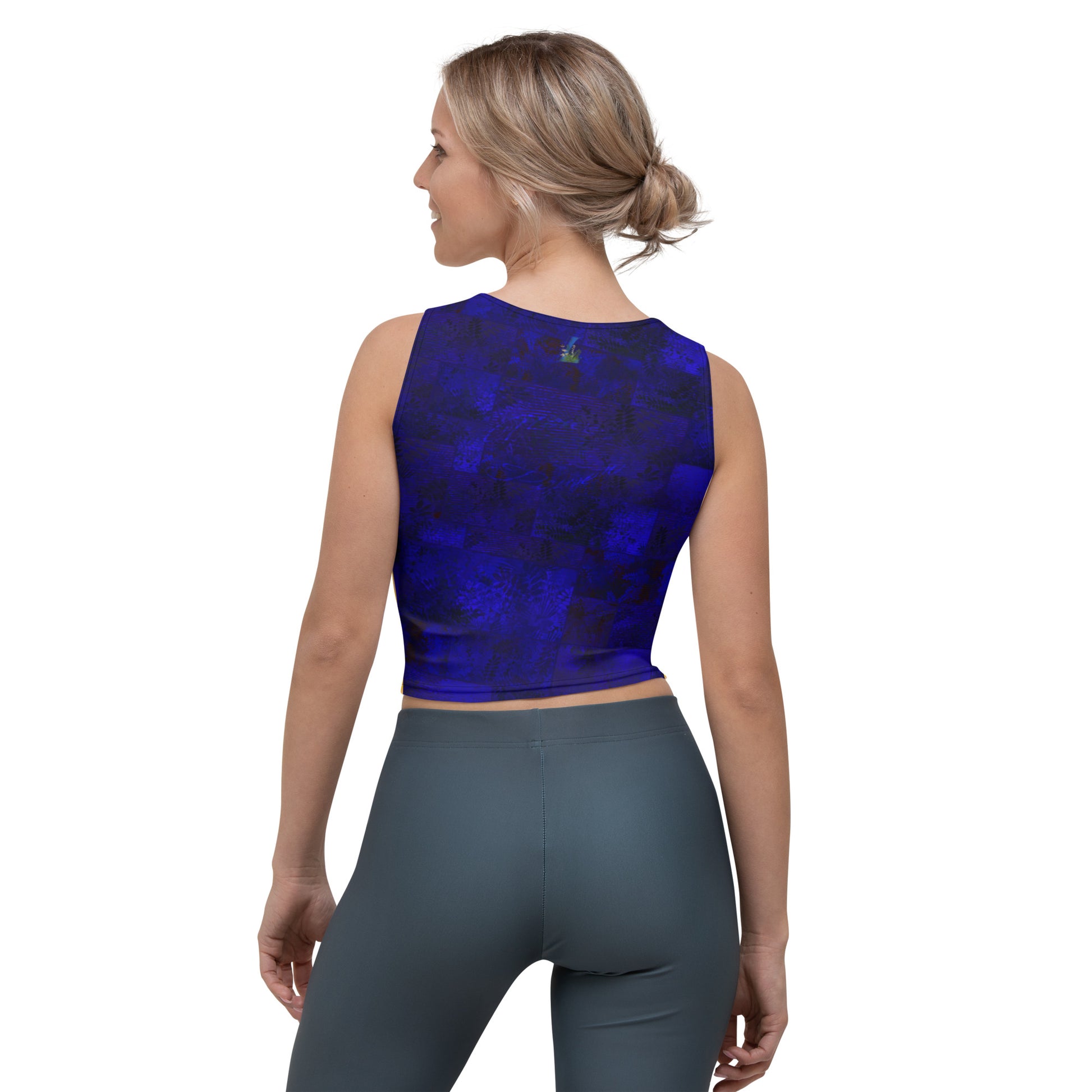 Crop-top Fougère " Bleu Marine " jomélo
