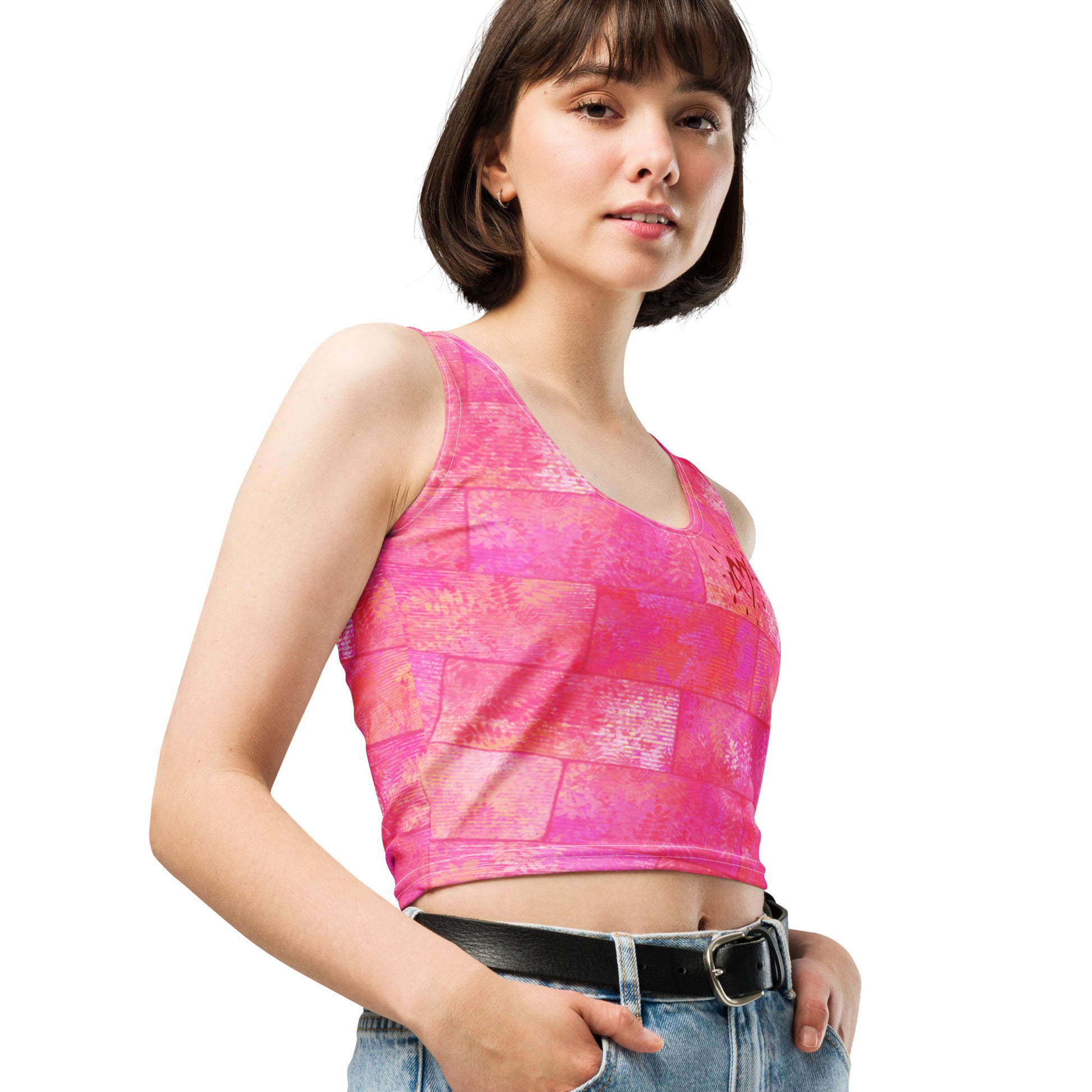 Crop-top Fougère "Pink Love" jomélo