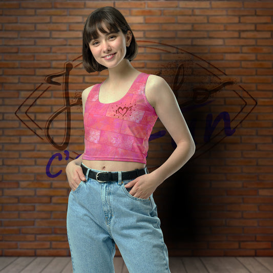 Crop-top Fougère "Pink Love" jomélo