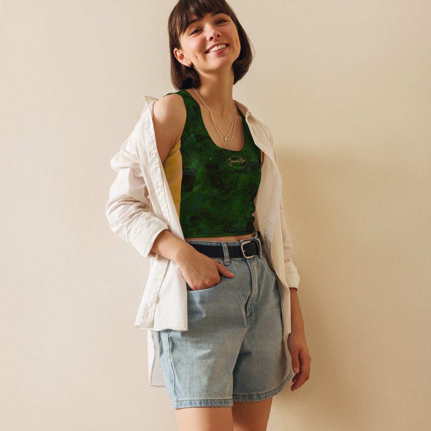 Crop-top Fougère "Vert Eagle " jomélo