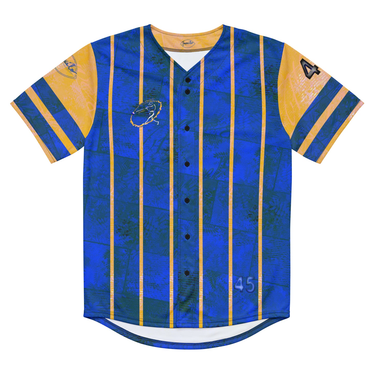 Maillot de baseball Fougère "Bleu Yellow" jomélo