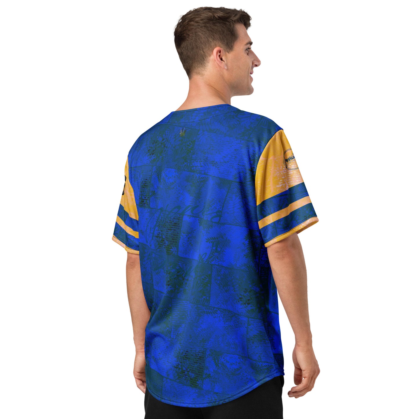 Maillot de baseball Fougère "Bleu Yellow" jomélo