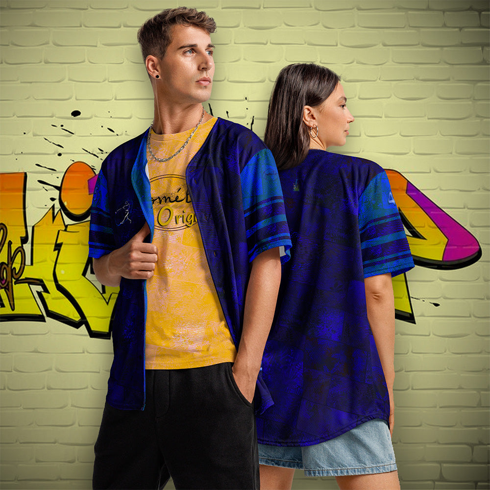 Maillot de baseball Fougère "Blue" jomélo