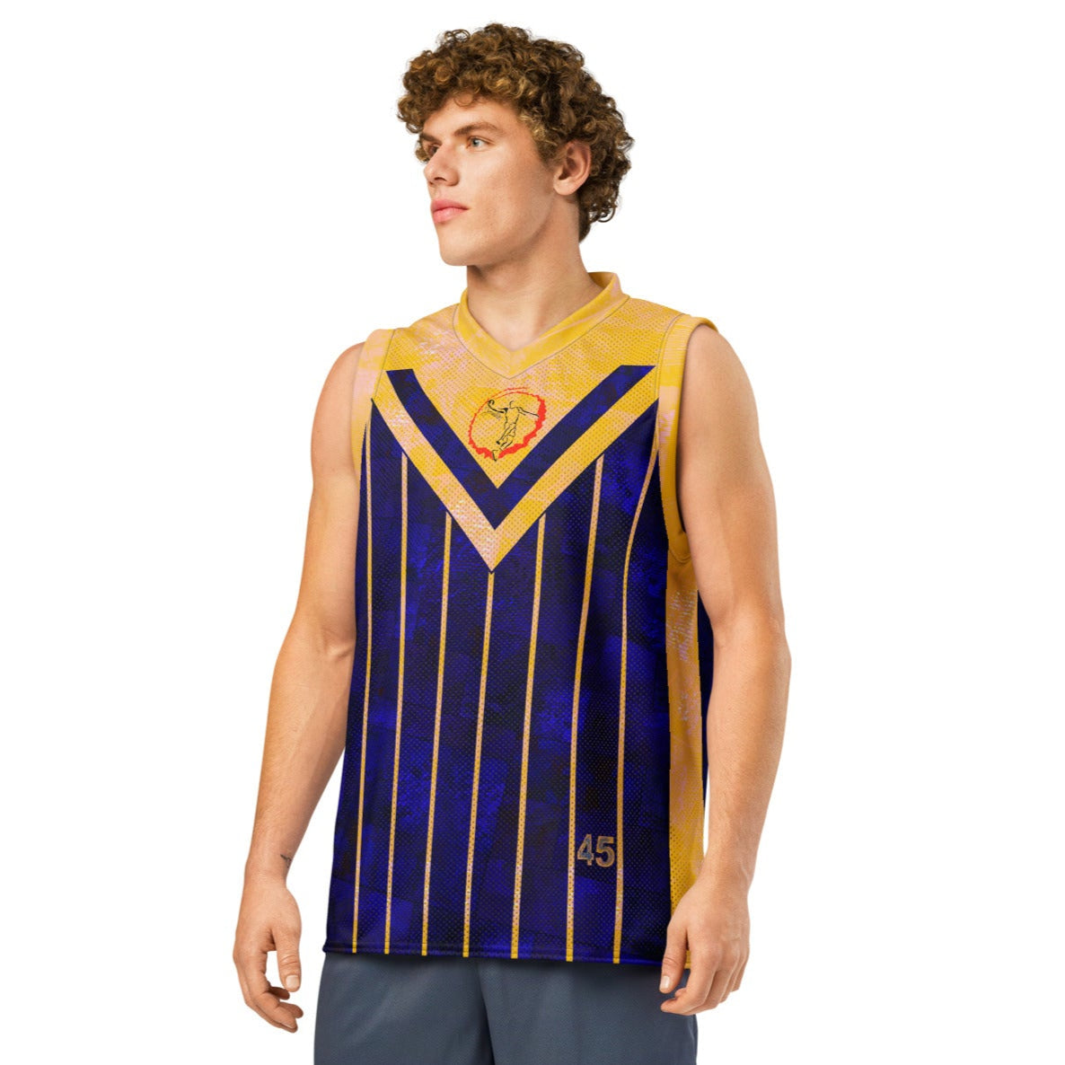 Maillot de basket fougère "Yellow Horizon" Jomélo