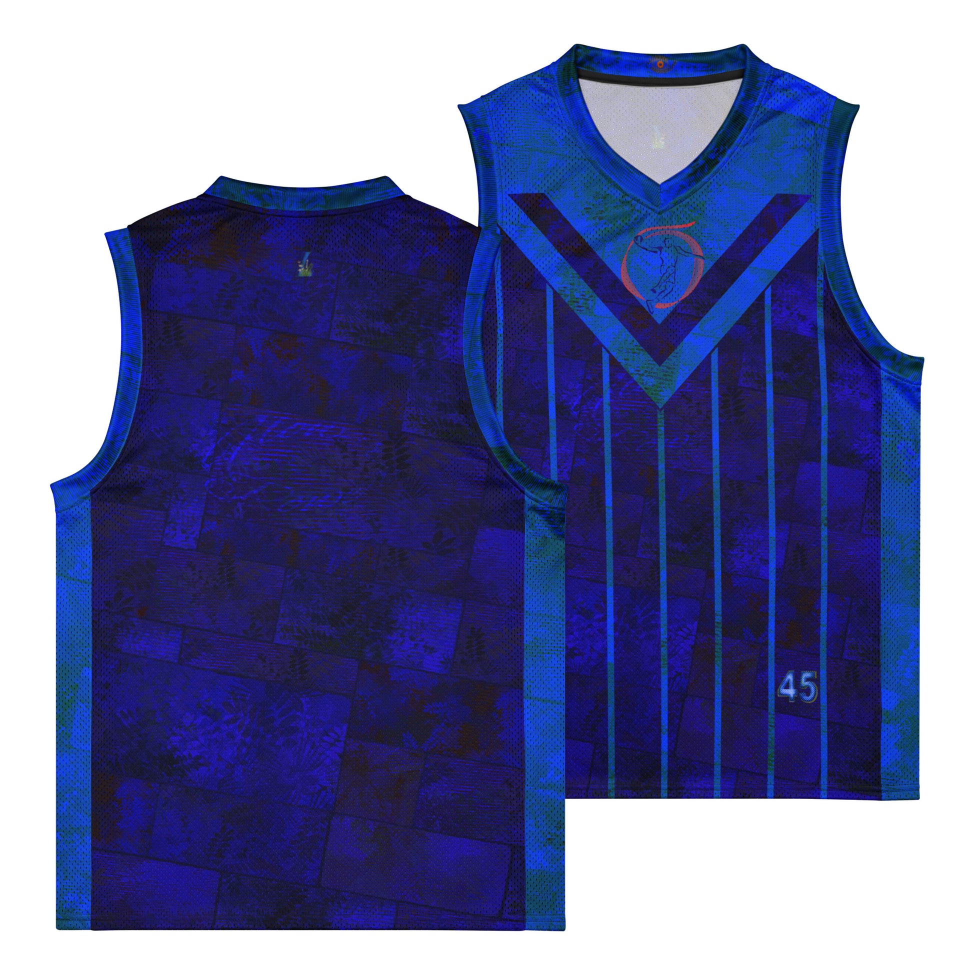 Maillot de basket  premium Fougère "Blue Horizon" Jomélo