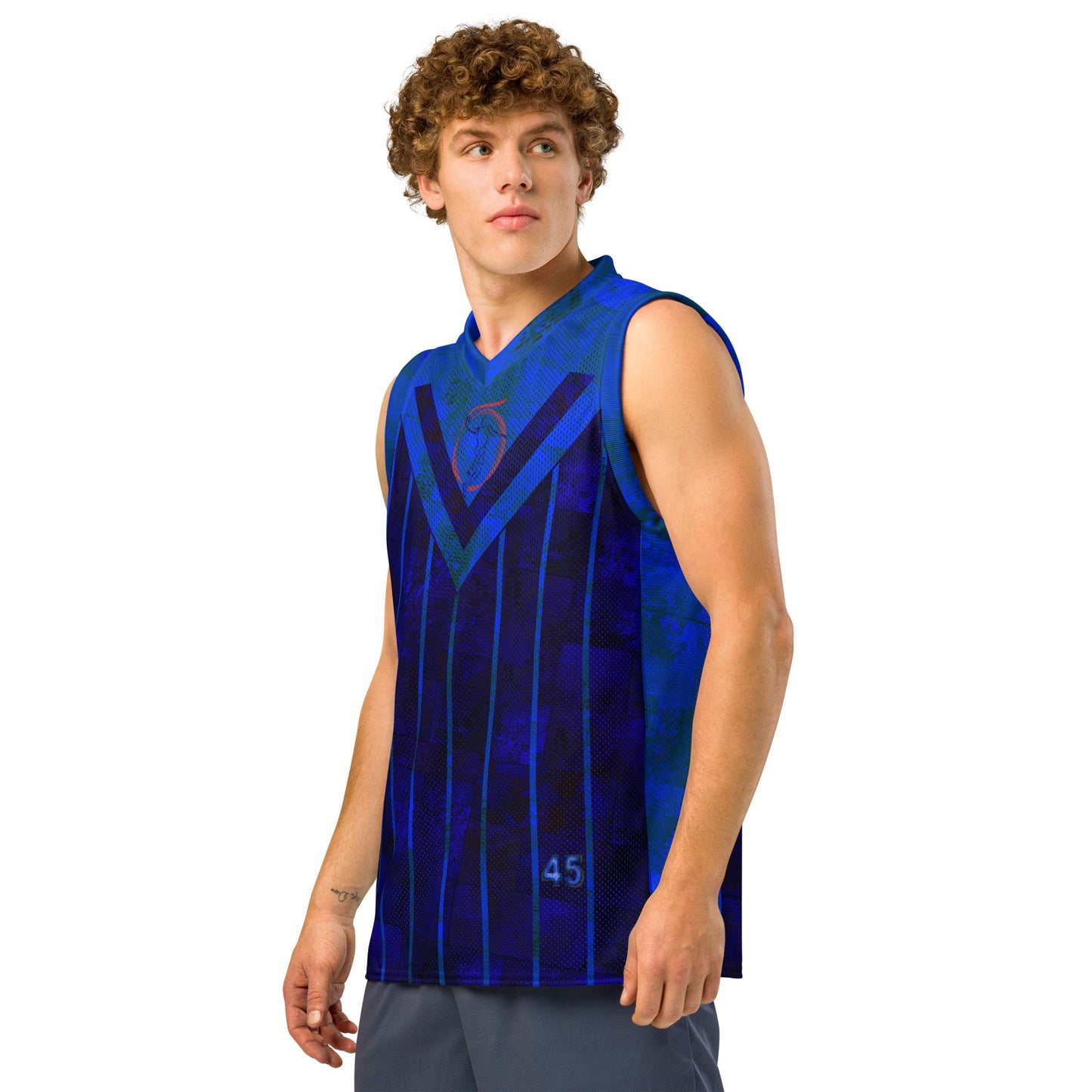 Maillot de basket  premium Fougère "Blue Horizon" Jomélo