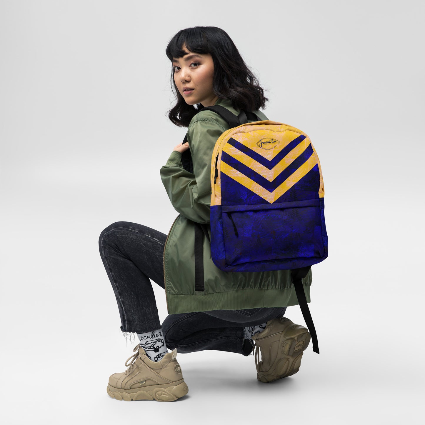 Sac à dos Fougère  " Bleu Marin " jomélo