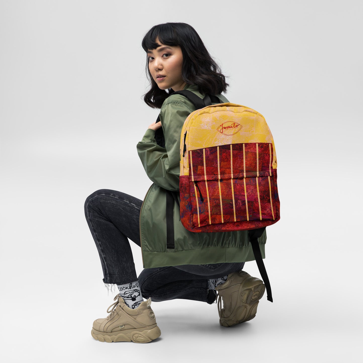 Sac à dos Fougère "Rouge Flamboyant" jomélo