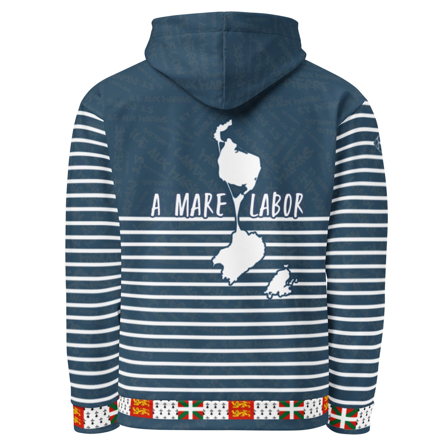 Sweat à capuche unisexe "St Pierre et Miquelon Blue"