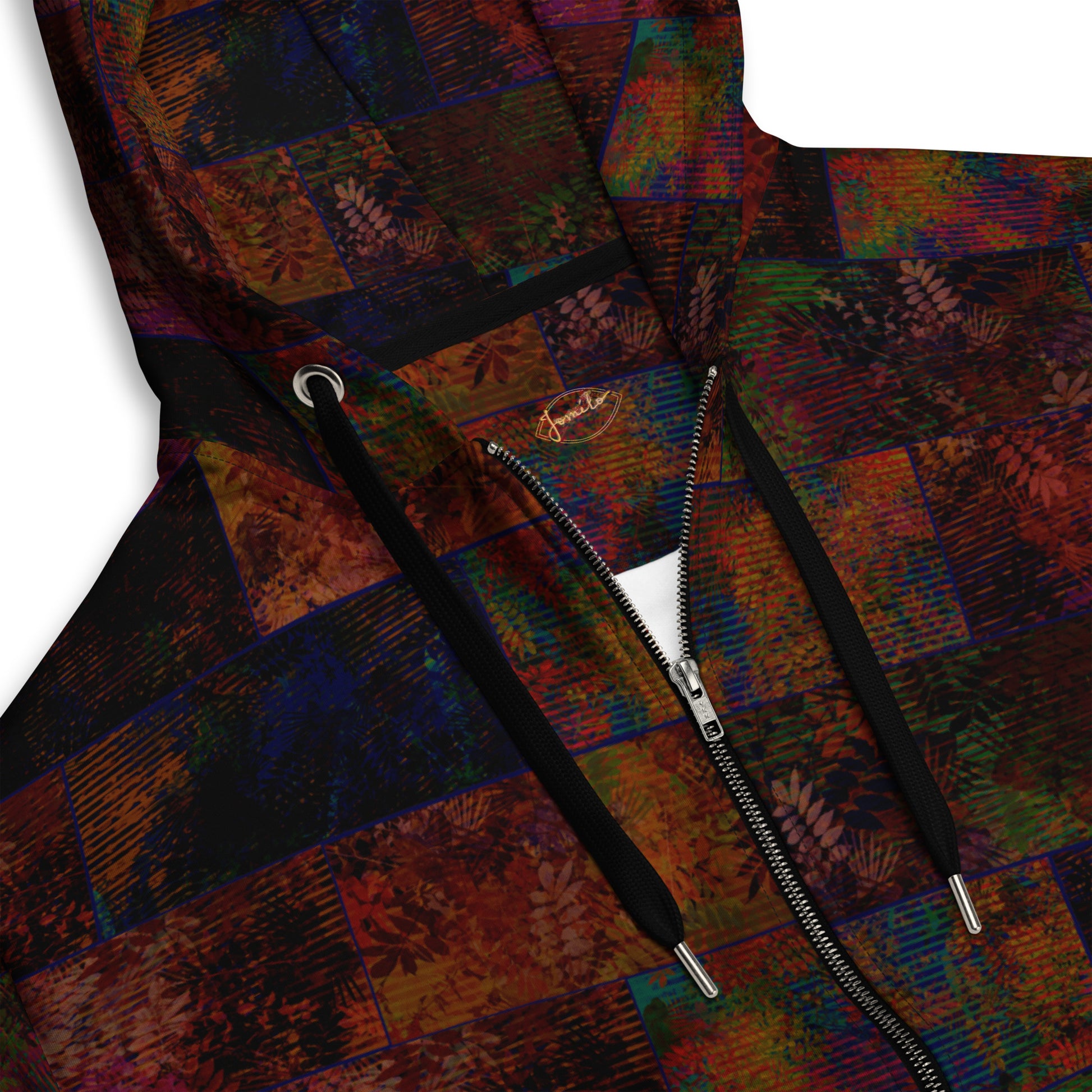 Sweat à capuche zippé Fougère "Brun Sun Set" jomélo