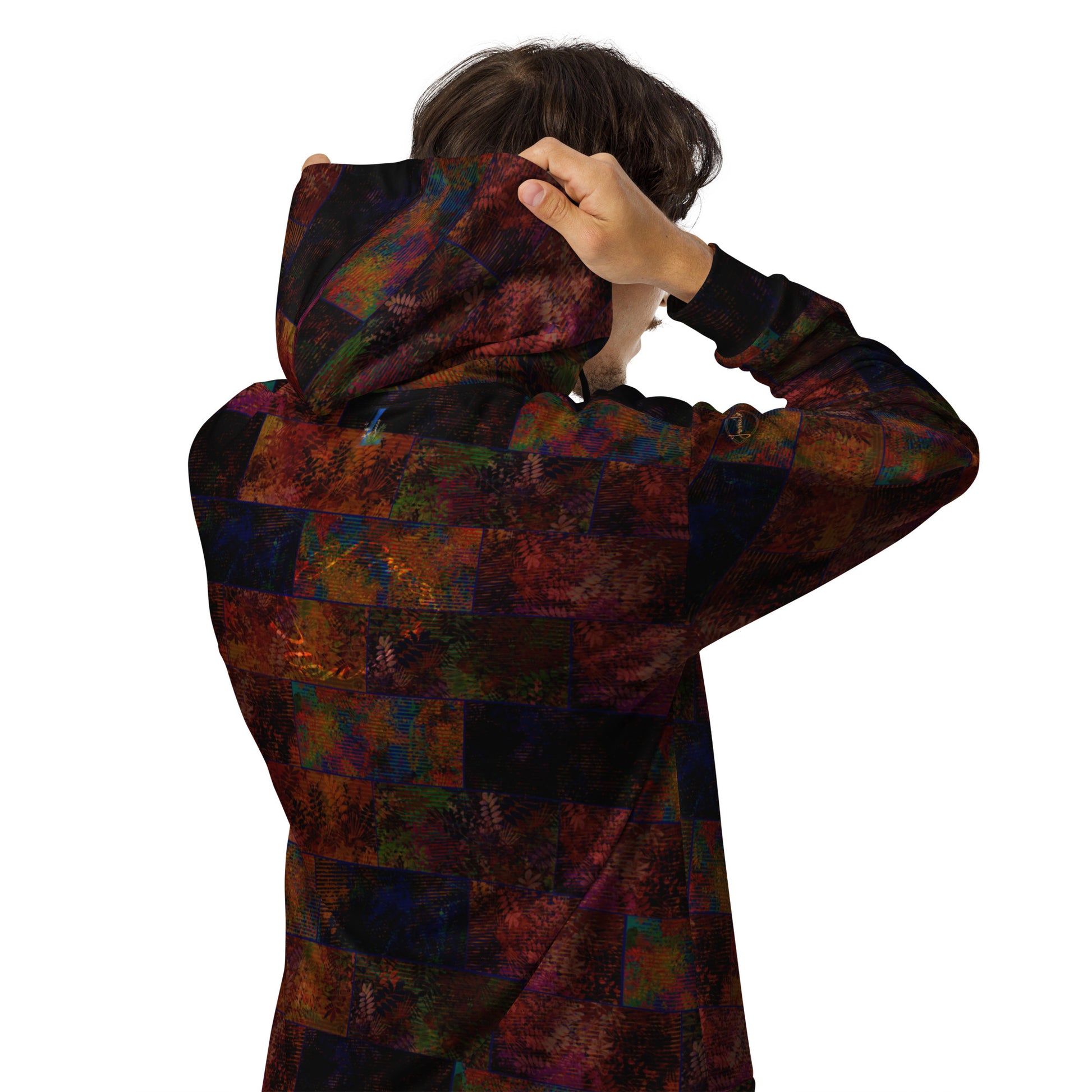 Sweat à capuche zippé Fougère "Brun Sun Set" jomélo