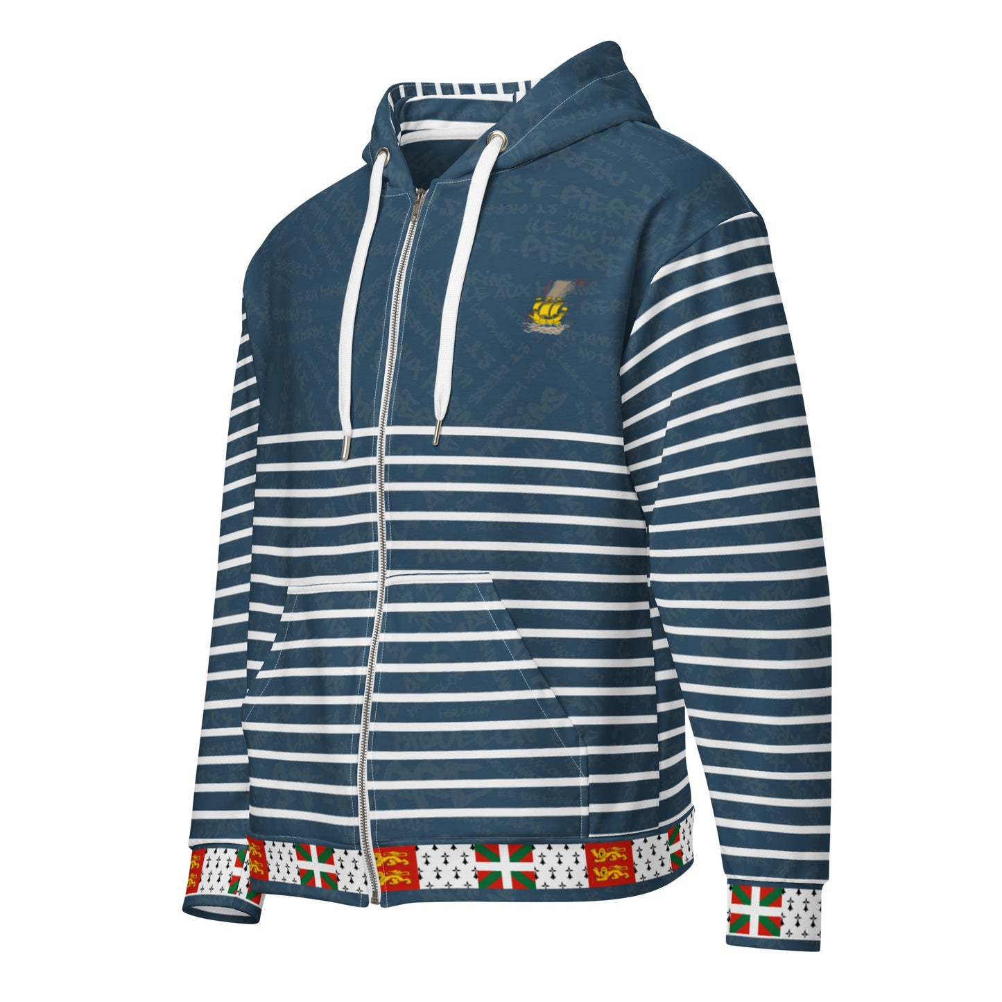 Sweat à capuche zippé "St Pierre et Miquelon" jomélo