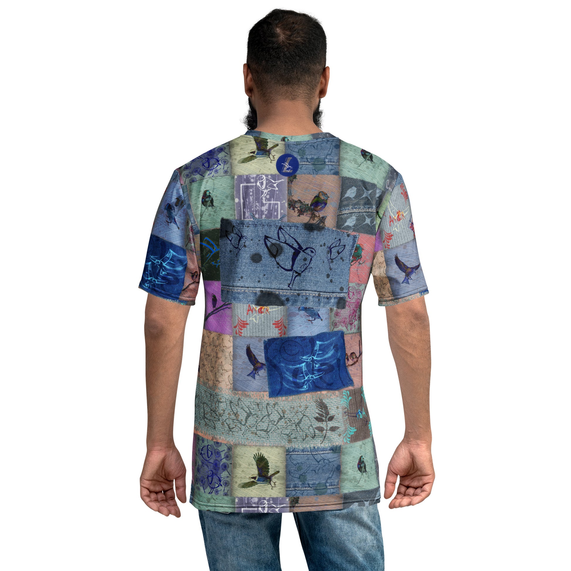 T-Shirt homme "Patchwork oiseaux" jomélo