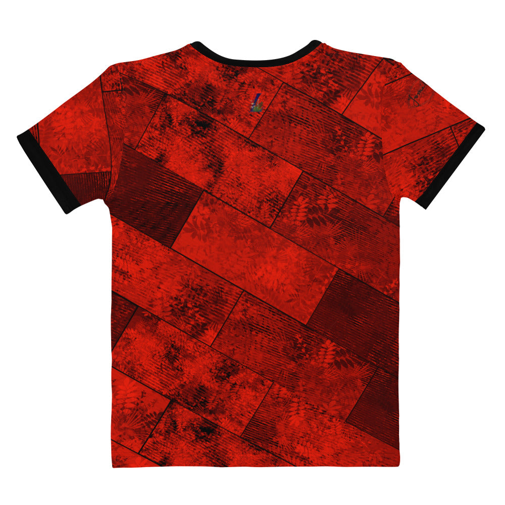 T-shirt Femme Fougère " Rouge Flamboyant " jomélo