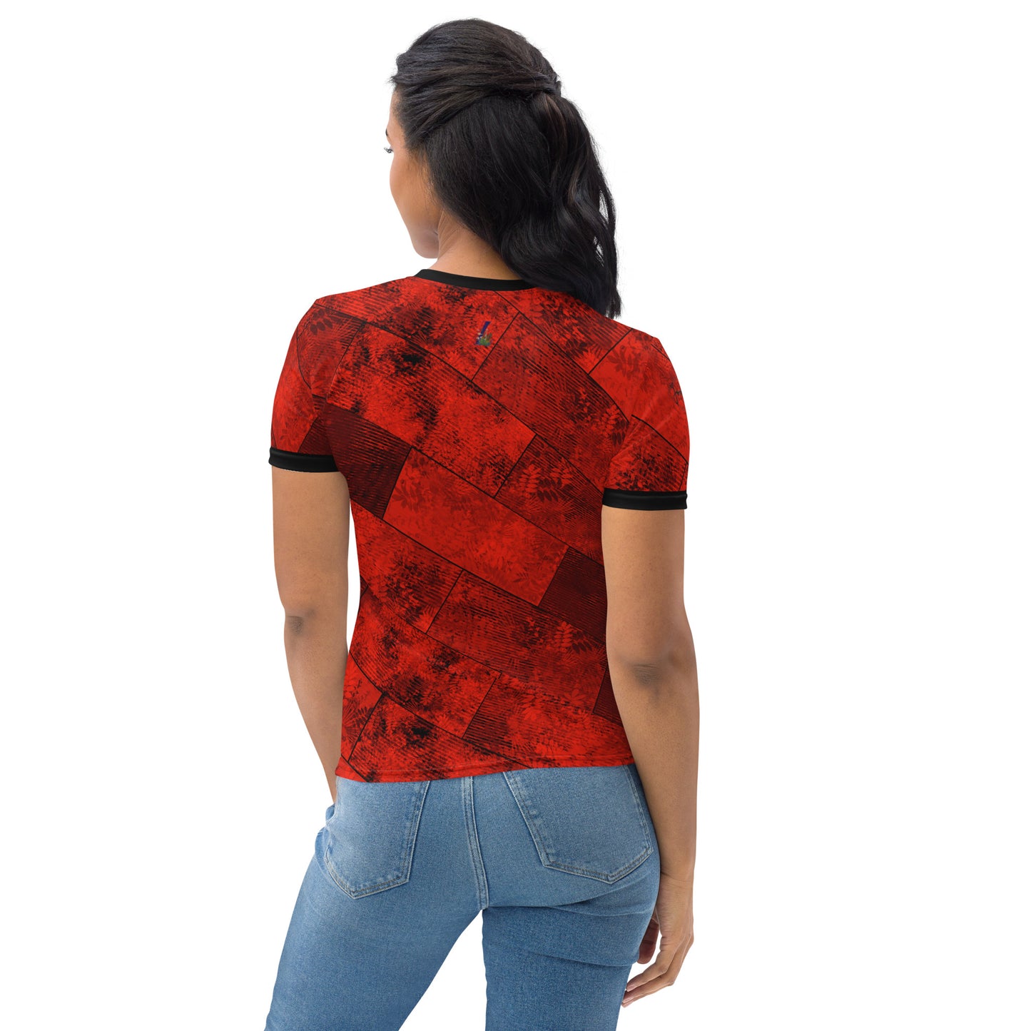 T-shirt Femme Fougère " Rouge Flamboyant " jomélo