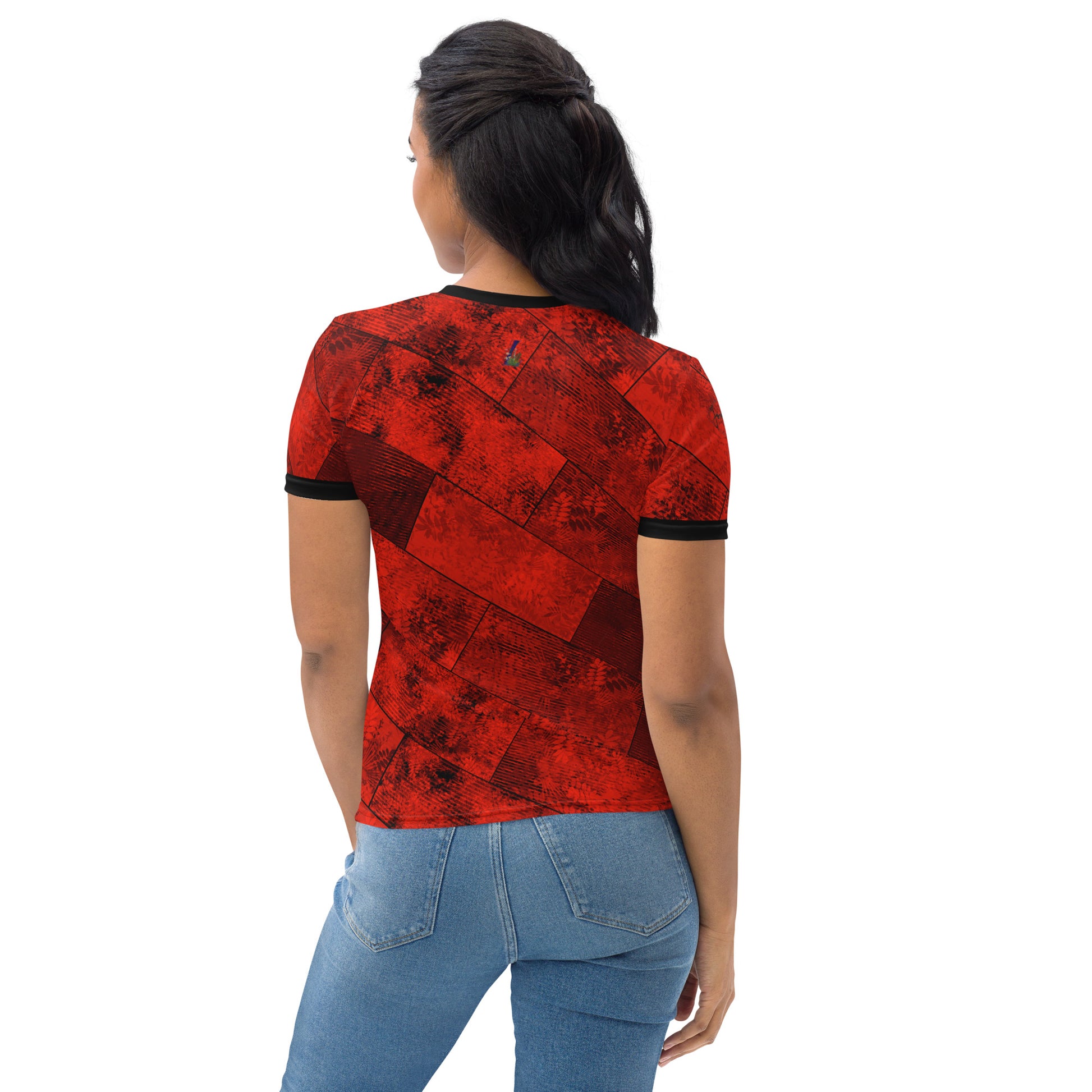 T-shirt Femme Fougère " Rouge Flamboyant " jomélo