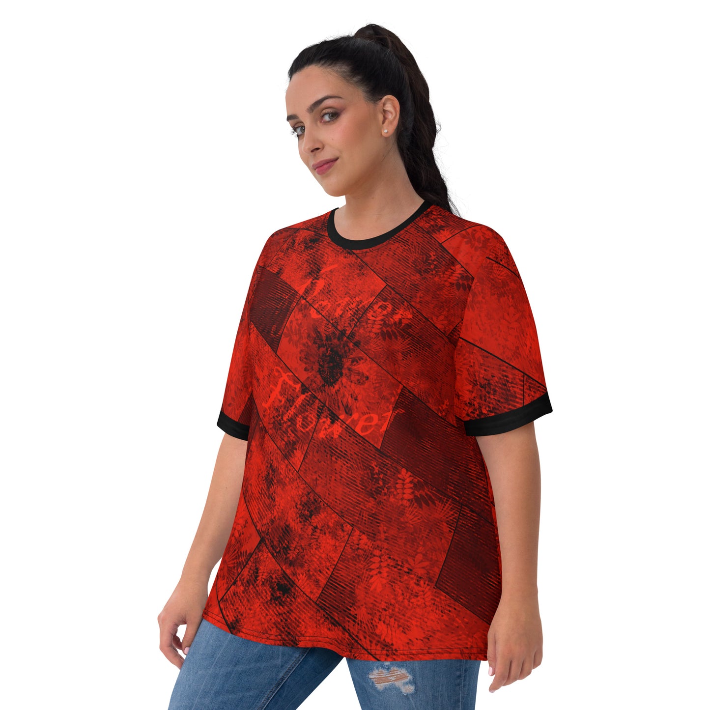 T-shirt Femme Fougère " Rouge Flamboyant " jomélo
