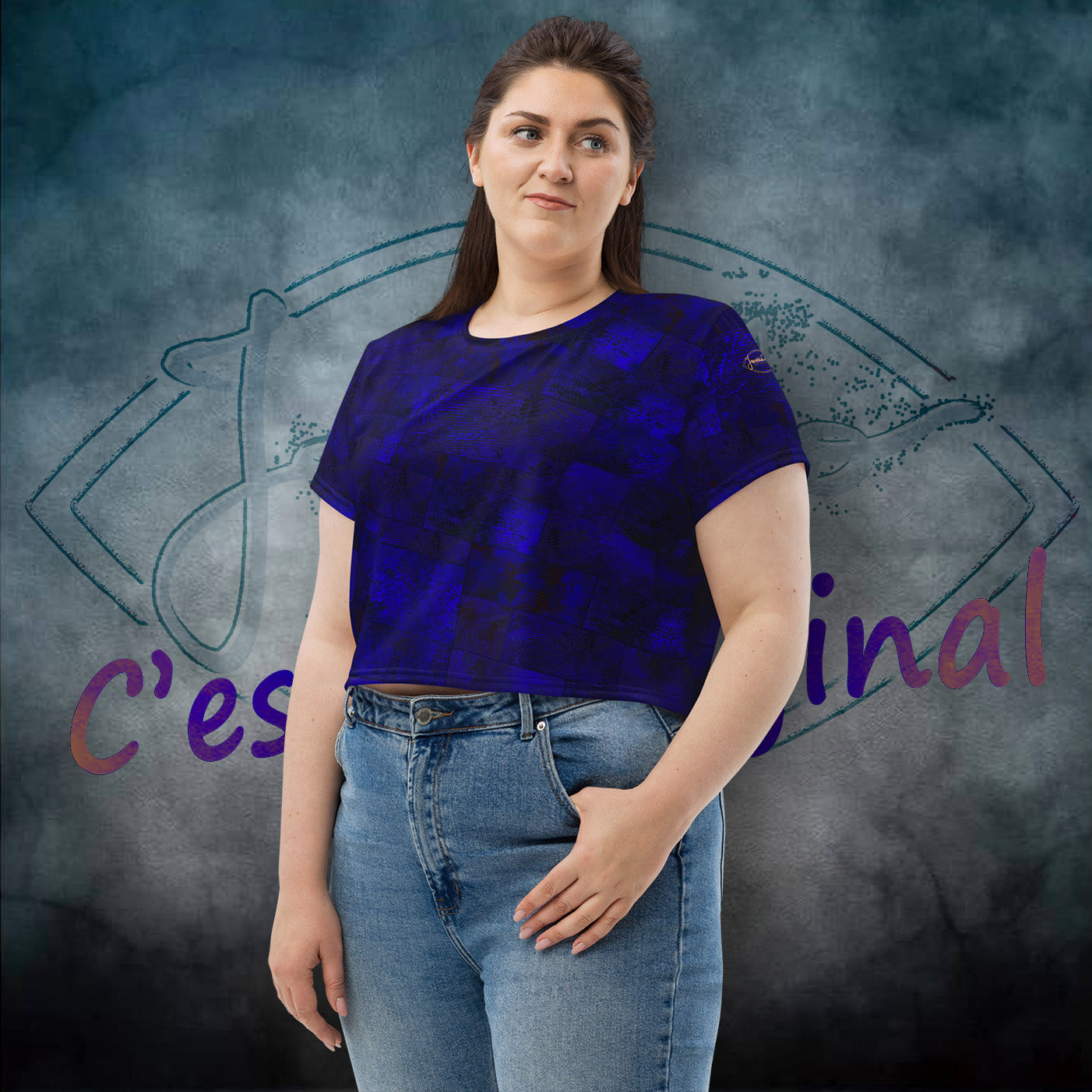 T-shirt court Fougère "Bleu Marine" jomélo