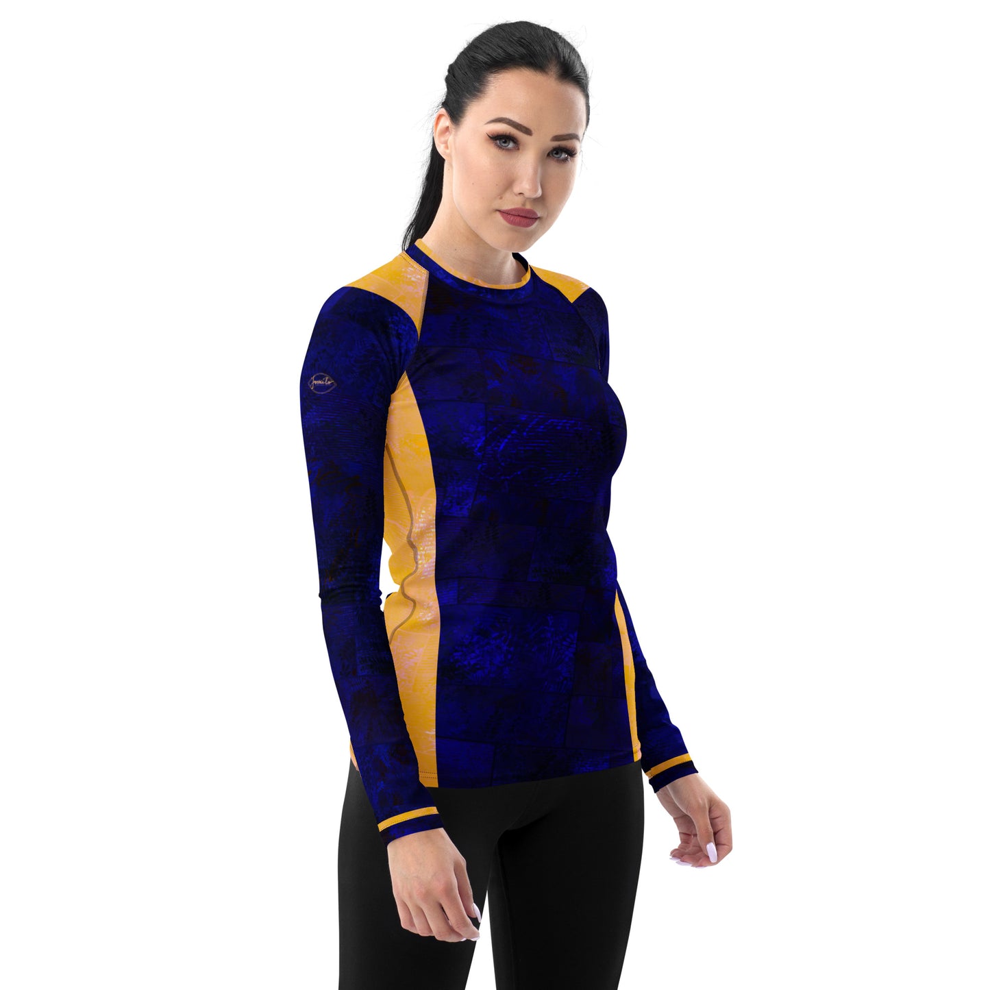 T-shirt de Compression Femme Fougère "Blue Océan" jomélo