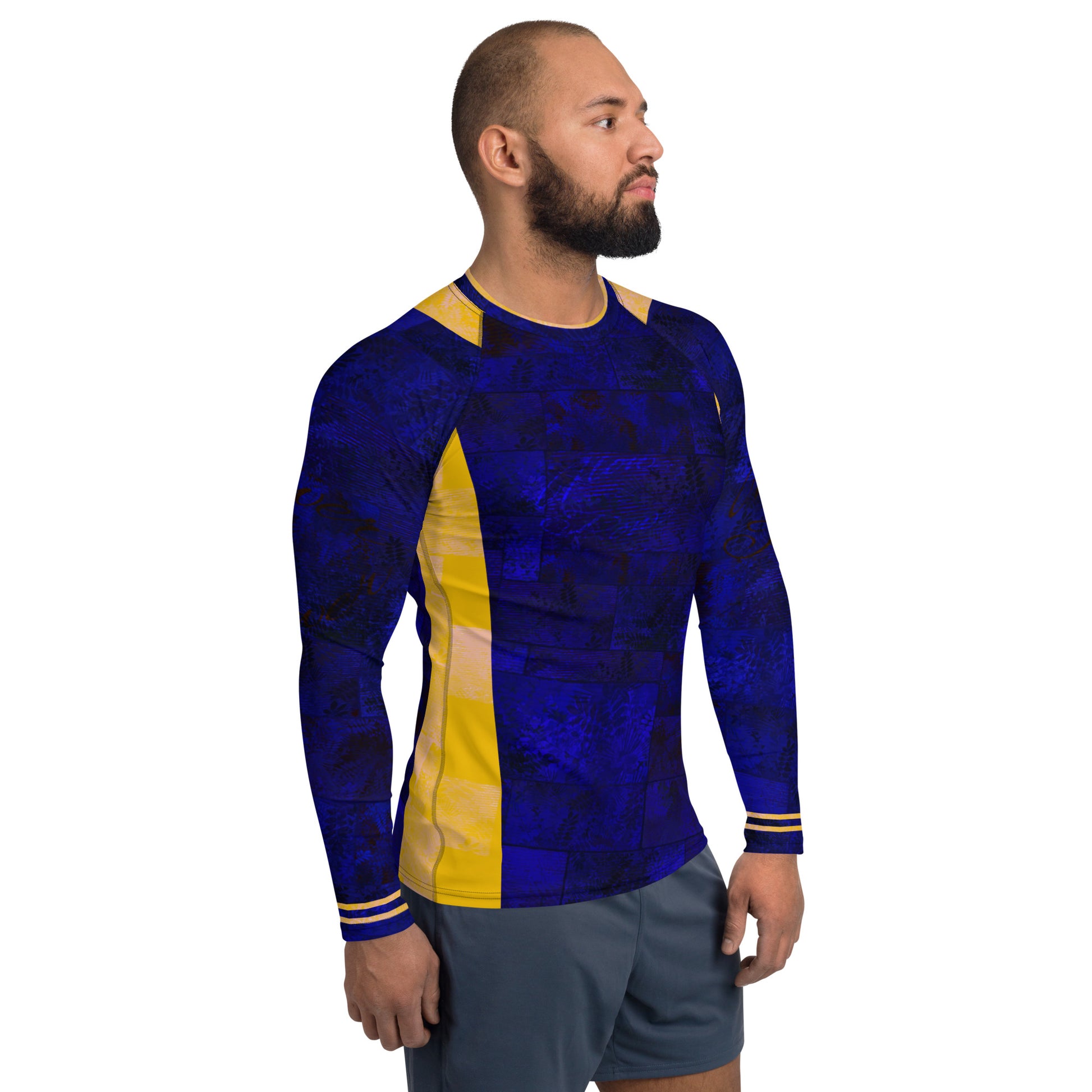 T-shirt de Compression Homme Fougère "Blue Océan" jomélo