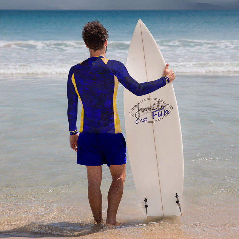 T-shirt de Compression Homme Fougère "Blue Océan" jomélo