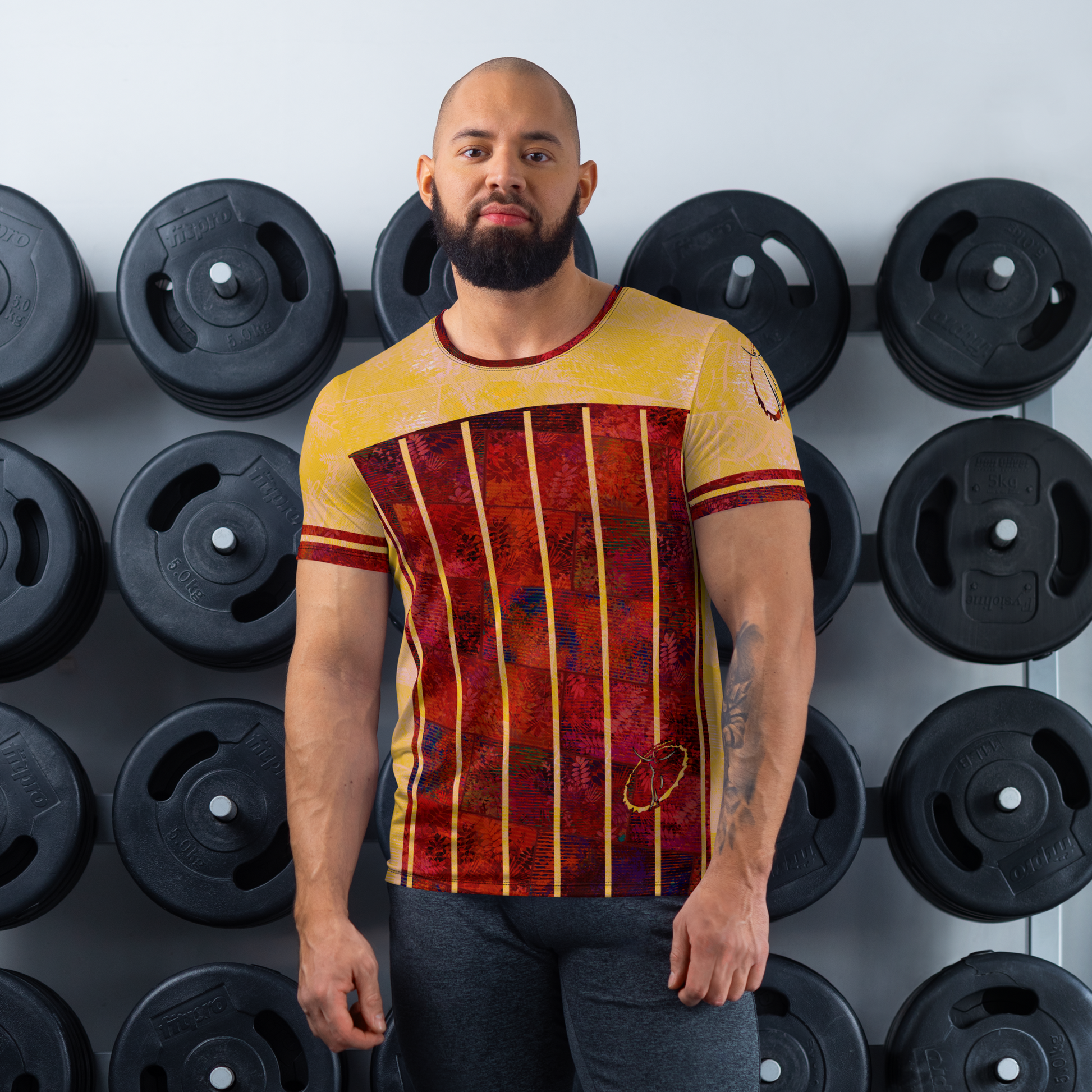 T-shirt de Sport Fougère Homme "Rouge Flamboyant" jomelo