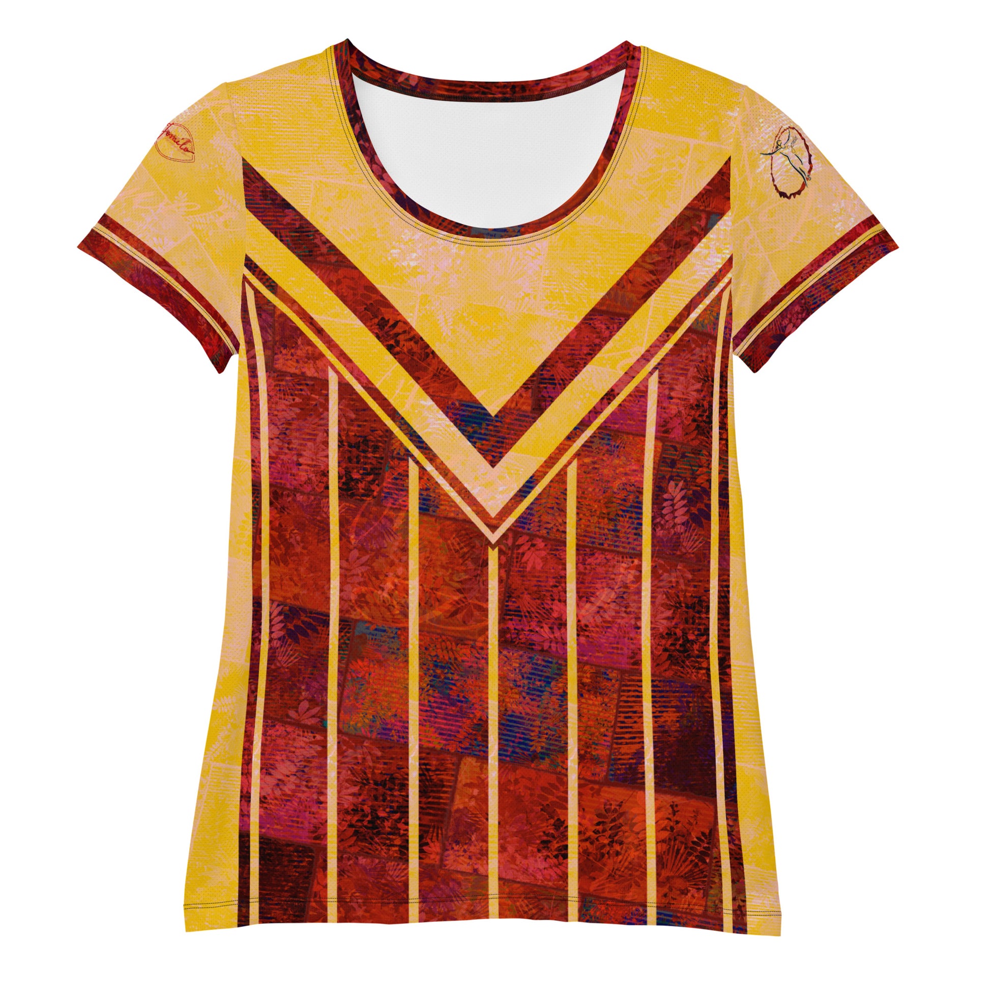 T-shirt de sport  femmes Fougère "Rouge Flamboyant" jomélo