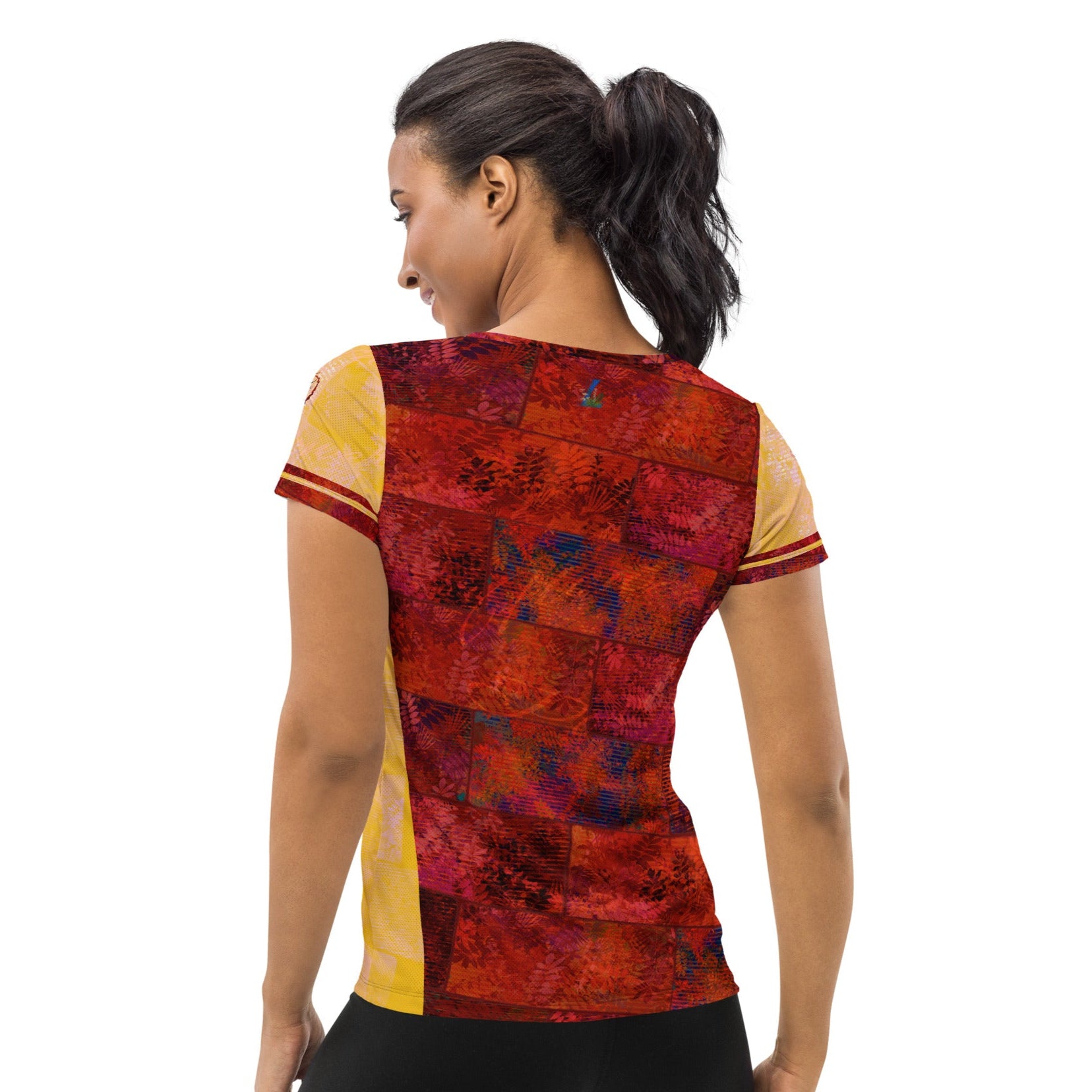 T-shirt de sport  femmes Fougère "Rouge Flamboyant" jomélo