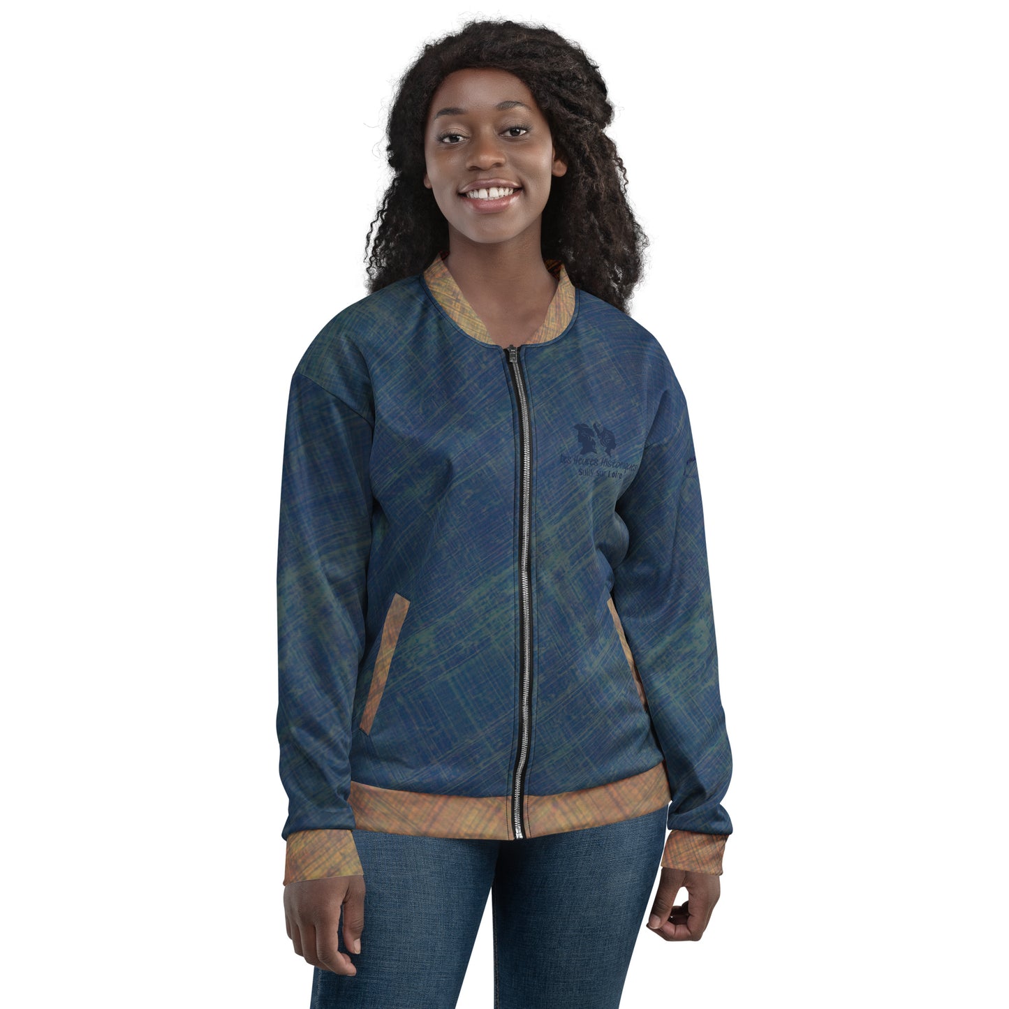 Veste Bomber unisexe "Médiéval Blue" jomélo