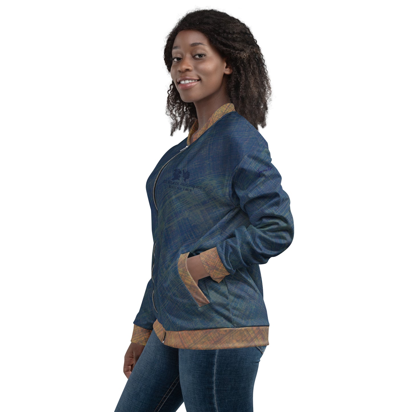 Veste Bomber unisexe "Médiéval Blue" jomélo