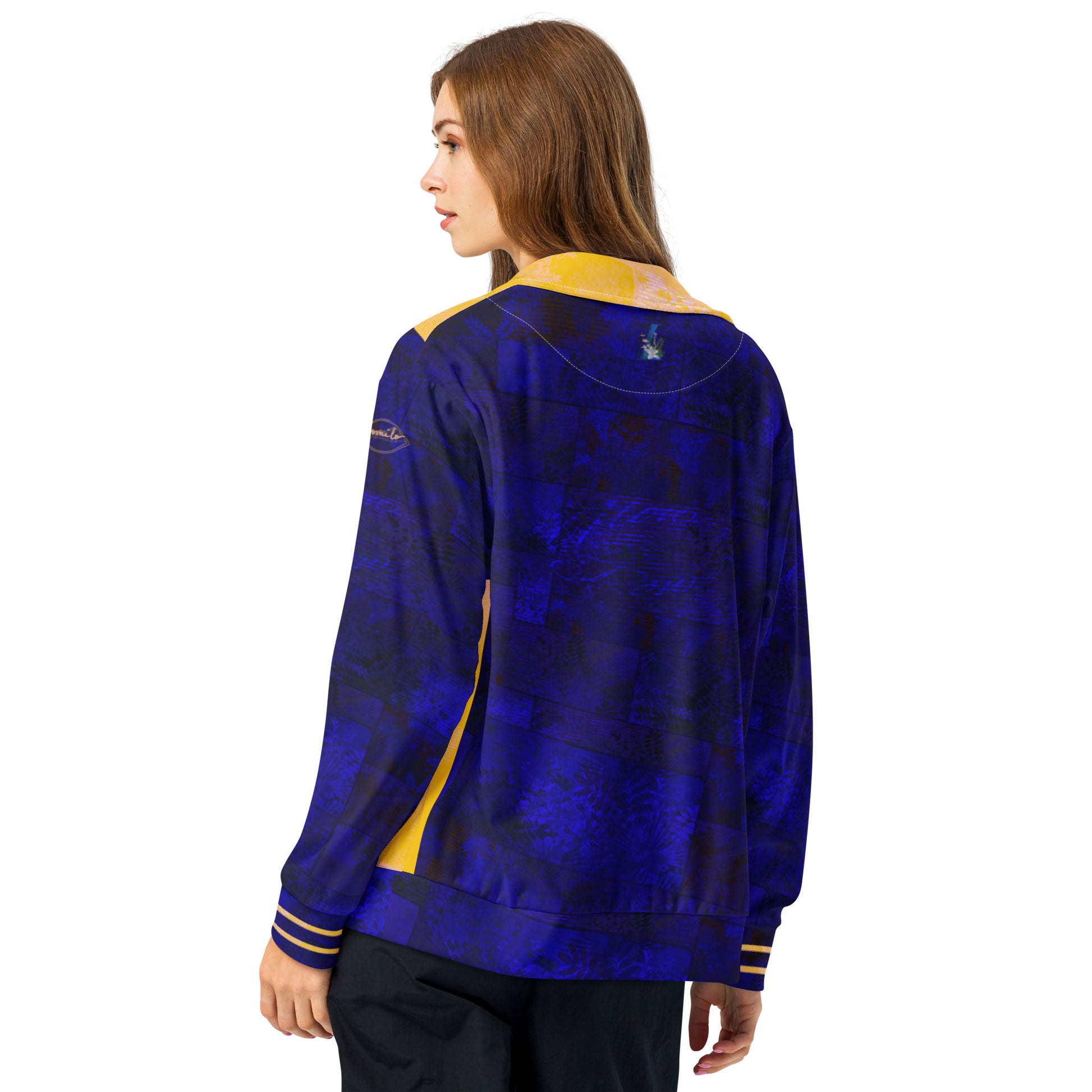 Veste de survêtement Fougère " Bleu Marine Yellow "