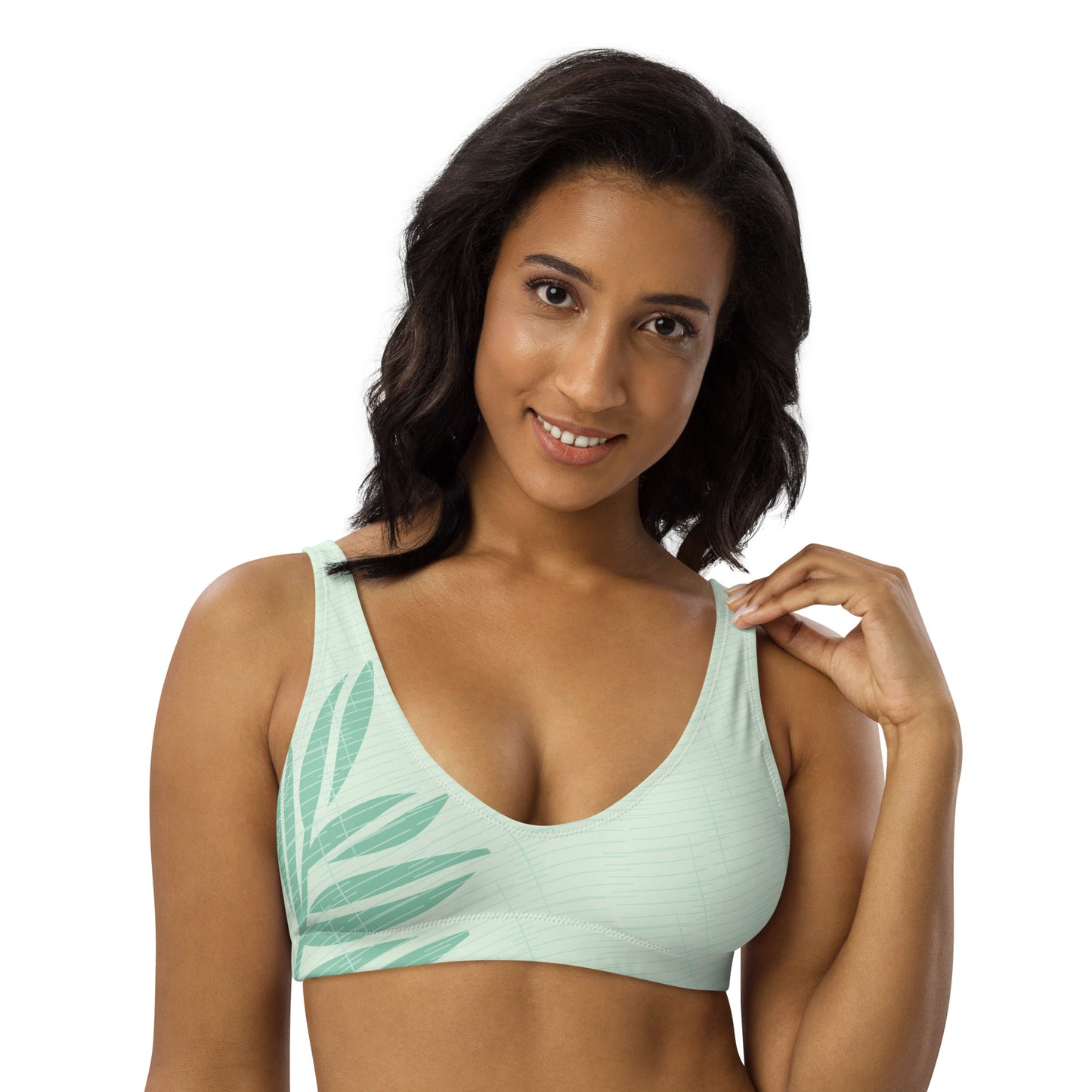 Haut de Maillot de bain bikini "Feuilles Exotiques"
