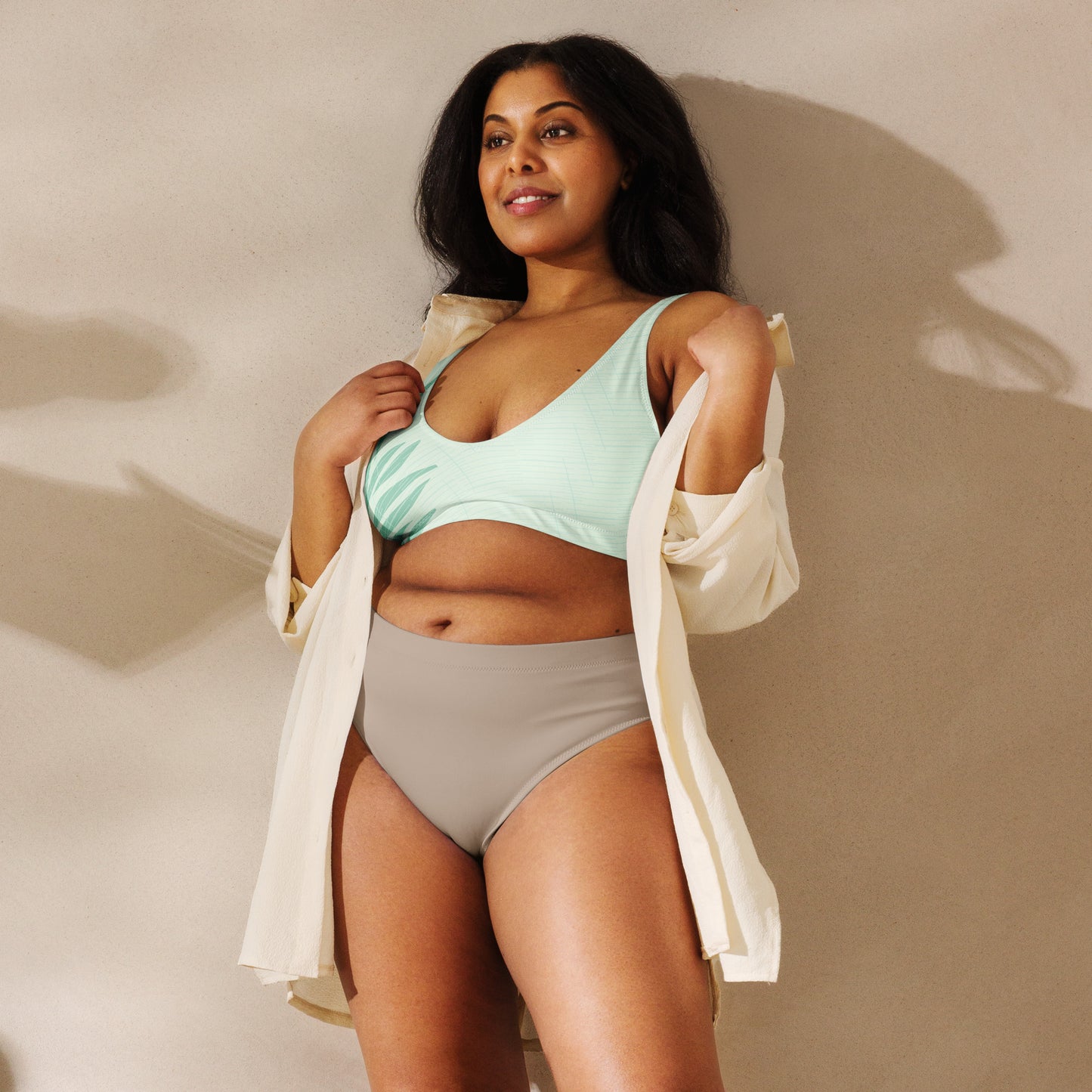 Haut de Maillot de bain bikini "Feuilles Exotiques"