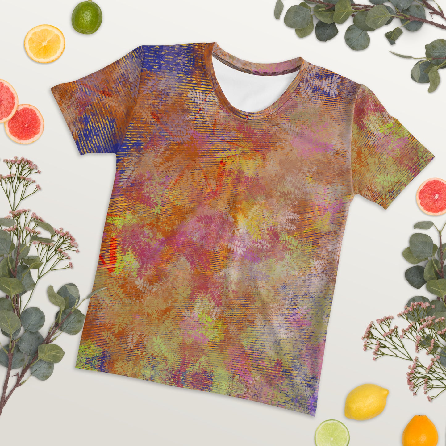 T-shirt Femme "Fougère Cocktail Orange"