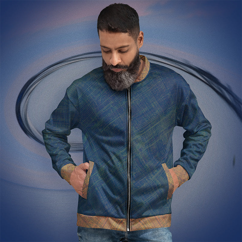 bomber bleu marron jomelo