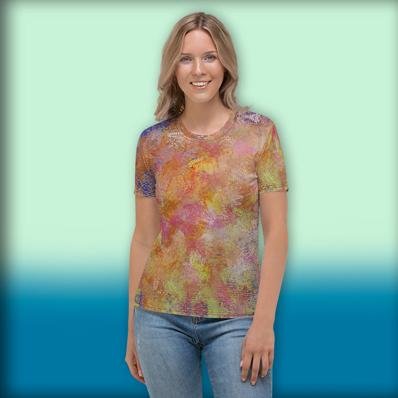 T-shirt Femme "Fougère Cocktail Orange"