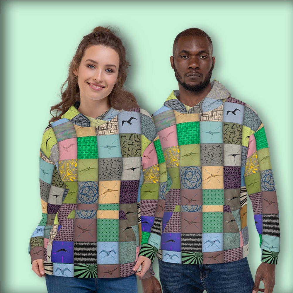 Sweat à Capuche "Patchwork Cormoran"