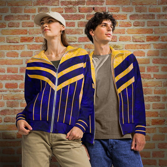 Veste de survêtement Fougère " Bleu Marine Yellow " jomélo