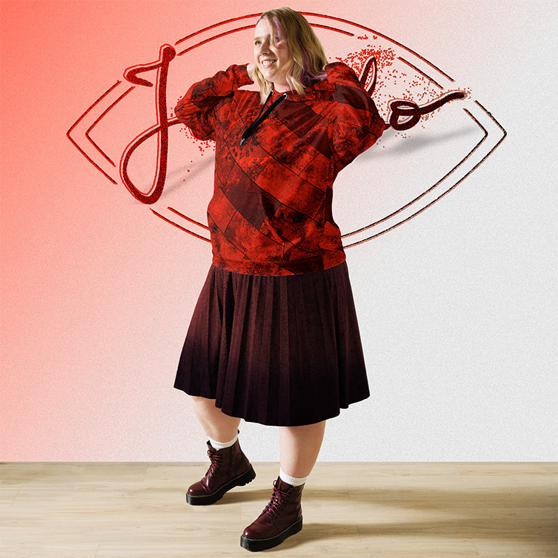 Sweat à capuche Fougère "Power Flower" jomélo