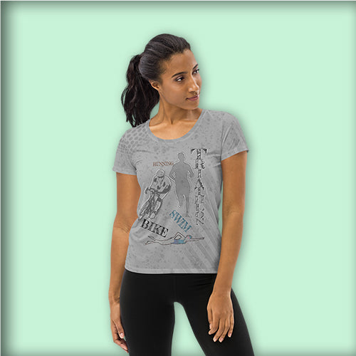 T-shirt de sport "Tri gris"