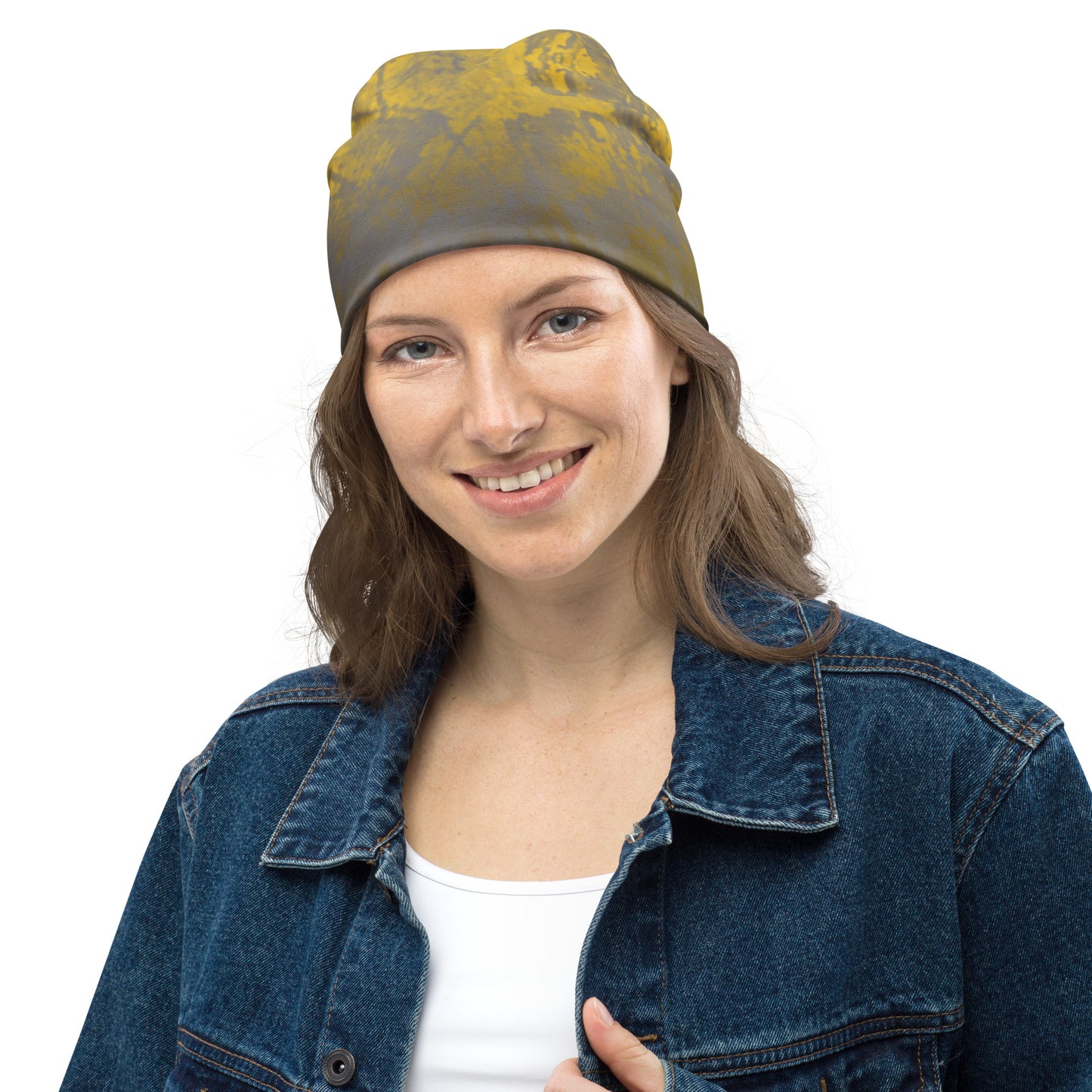 Bonnet de sport gris/jaune "Mark"