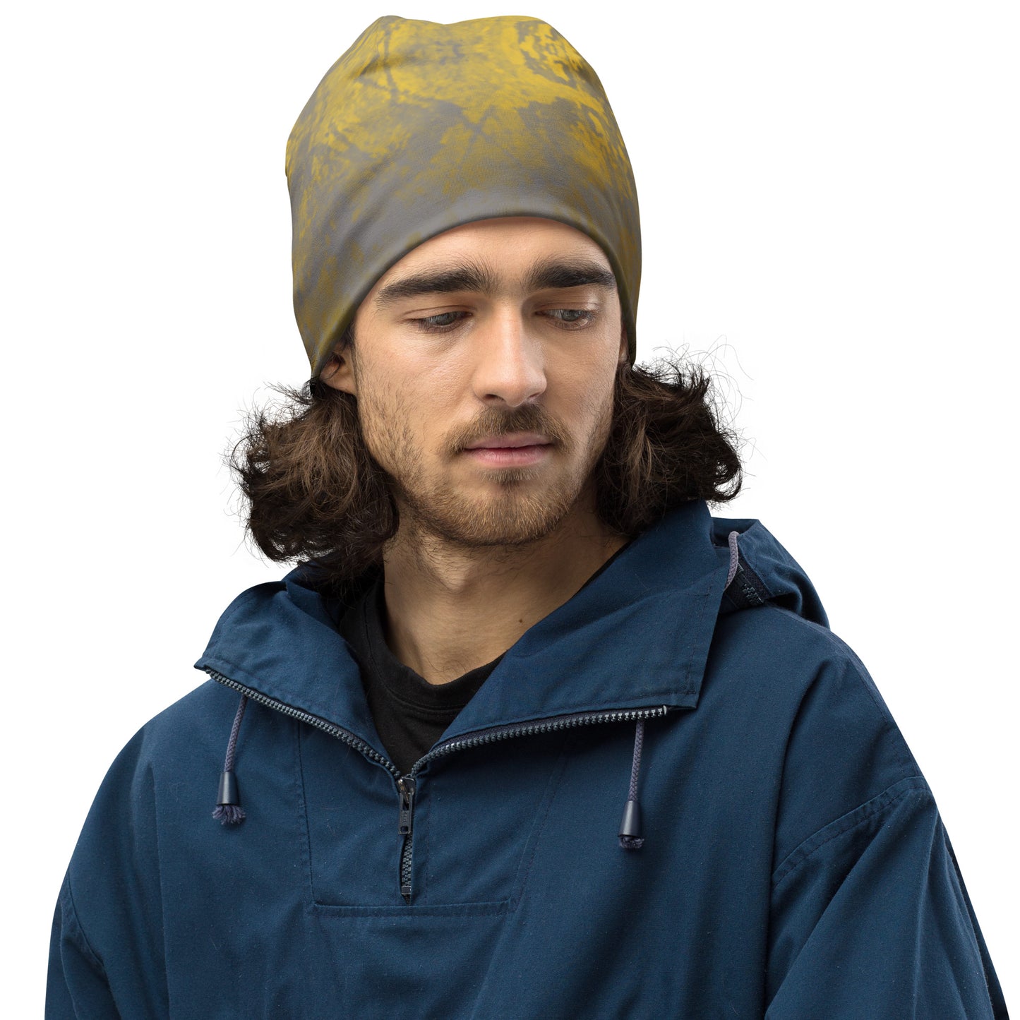 Bonnet de sport gris/jaune "Mark"