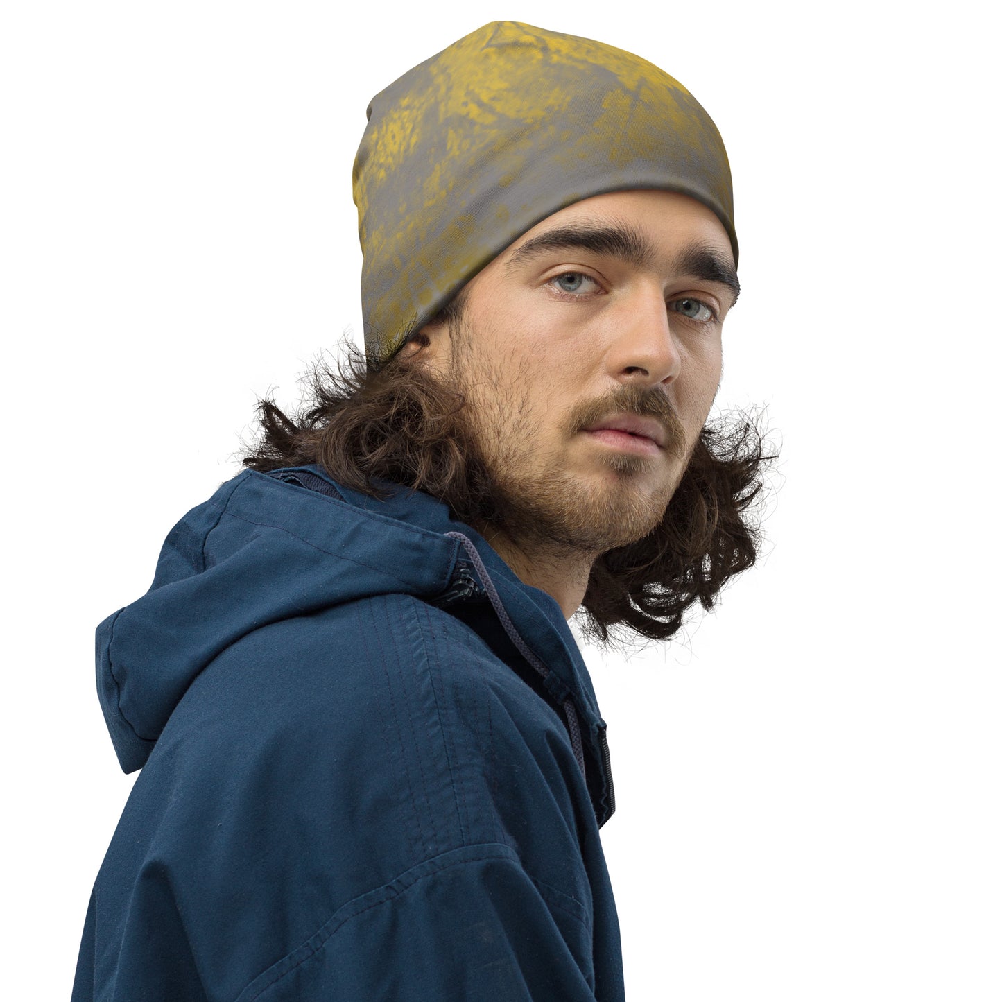 Bonnet de sport gris/jaune "Mark"
