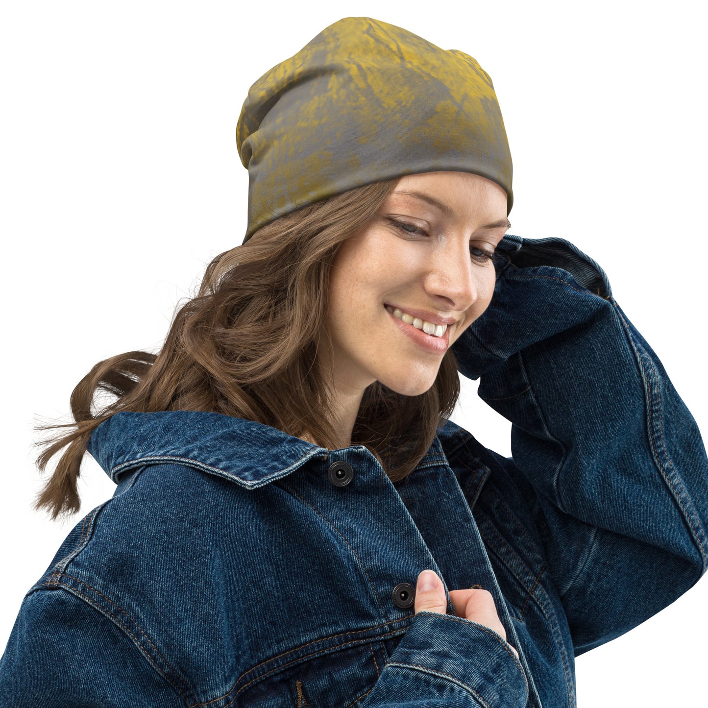 Bonnet de sport gris/jaune "Mark"