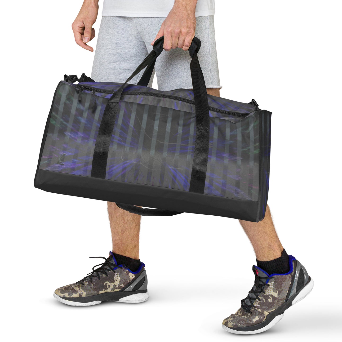 Sac de sport ou de voyage "Rayé Gris"