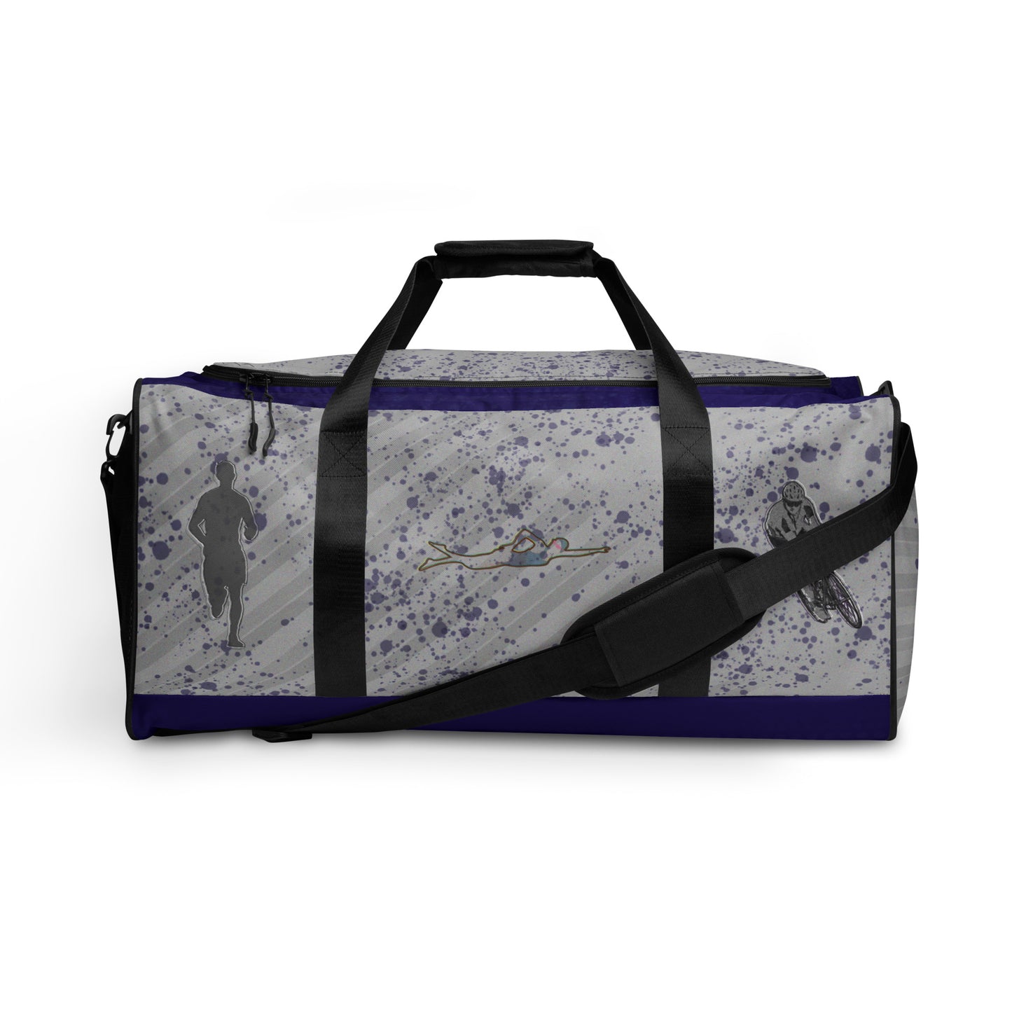 Sac de sport ou de voyage "Triathlon gris/bleu"