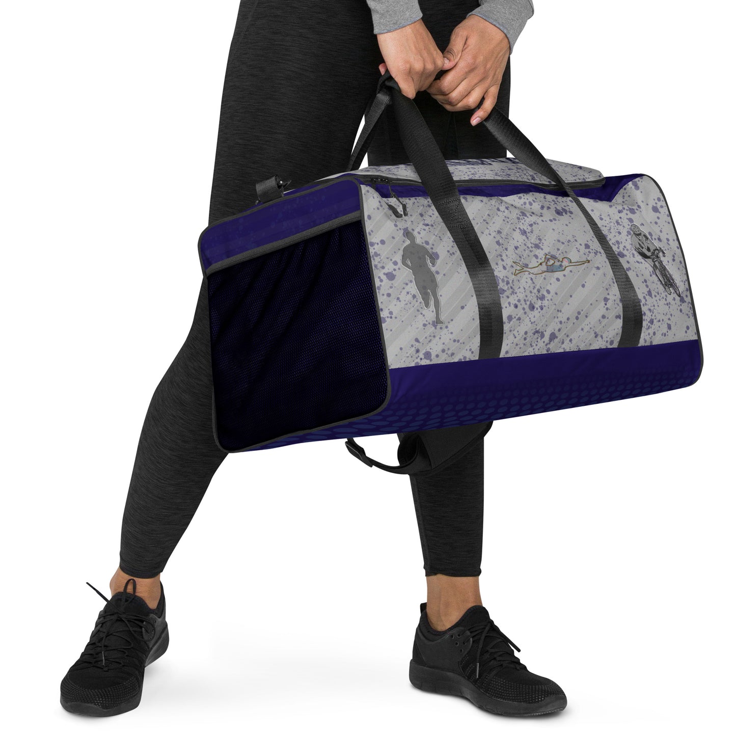 Sac de sport ou de voyage "Triathlon gris/bleu"